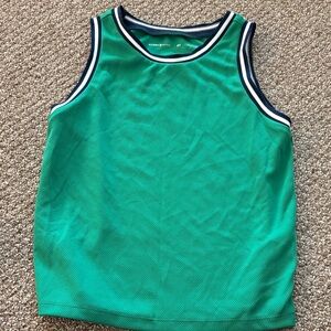 Old Navy Green Kids Tank Top with Navy Trim